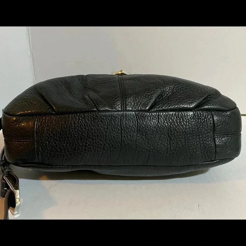 Aimee Kestenberg black grey leather suede satchel handbag